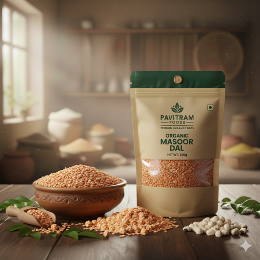 Organic Masoor Dal / Red Lentil Split