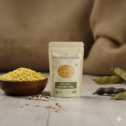 Organic Moong Mogar / Green Gram Split Dehusked (yellow)