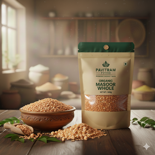 Organic Masoor Whole / Masoor Brown / Lentil